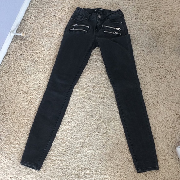 grey-black jeans with zippers - Picture 2 of 2